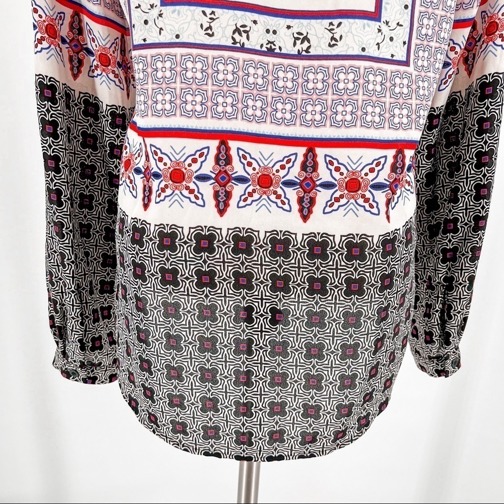 Stitchfix 41 Hawthorn Border Print Button Down Top - image 5